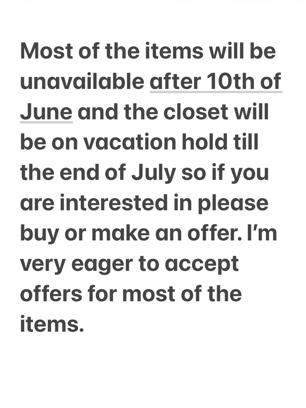 Text Notice Print - Black on White